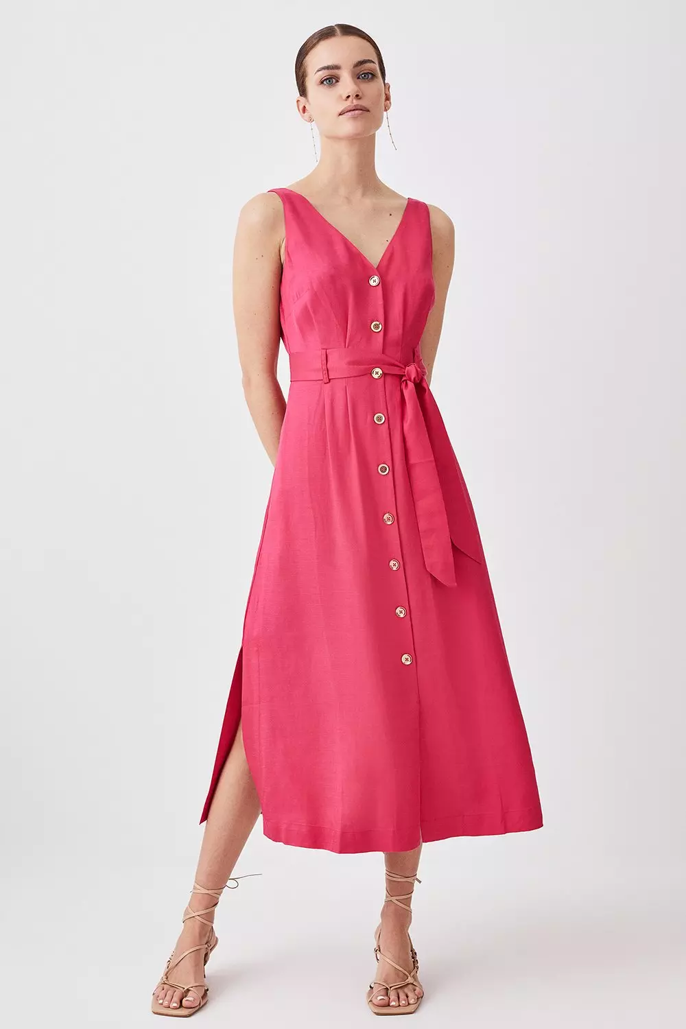 Women's petite linen clearance dresses